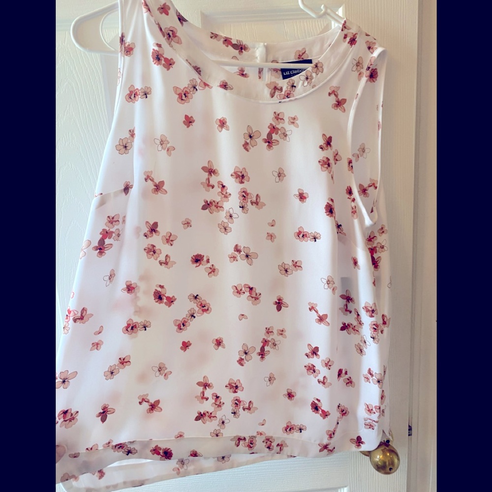 NWT Liz Claiborne Cherry blossom silky top